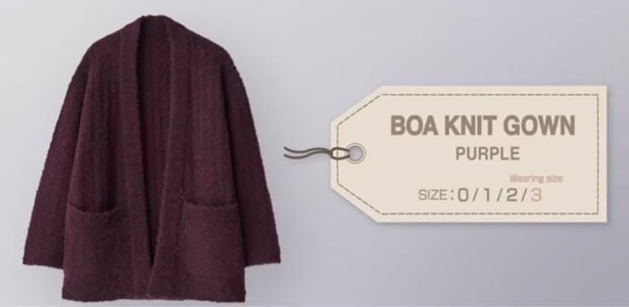 Amazon.co.jp: 佐藤健 ABYTS BOA KNIT GOWN (PURPLE) サイズ2